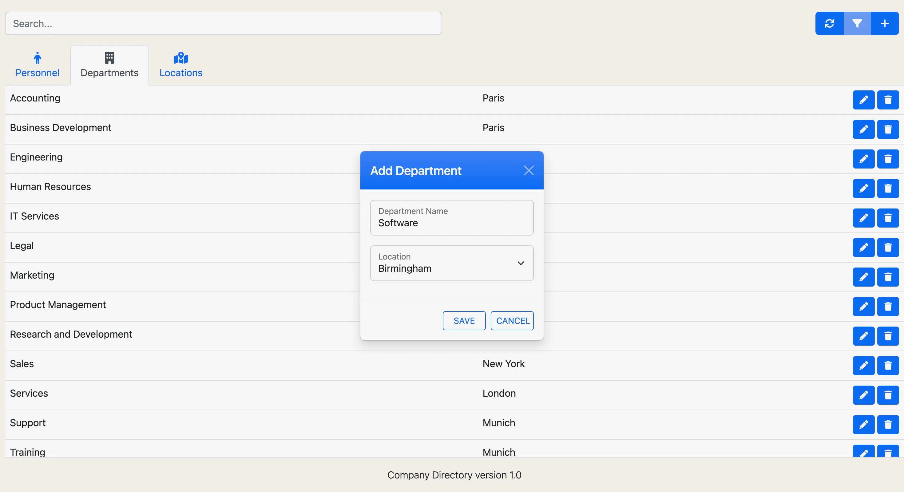 Company Directory Screenshot 6