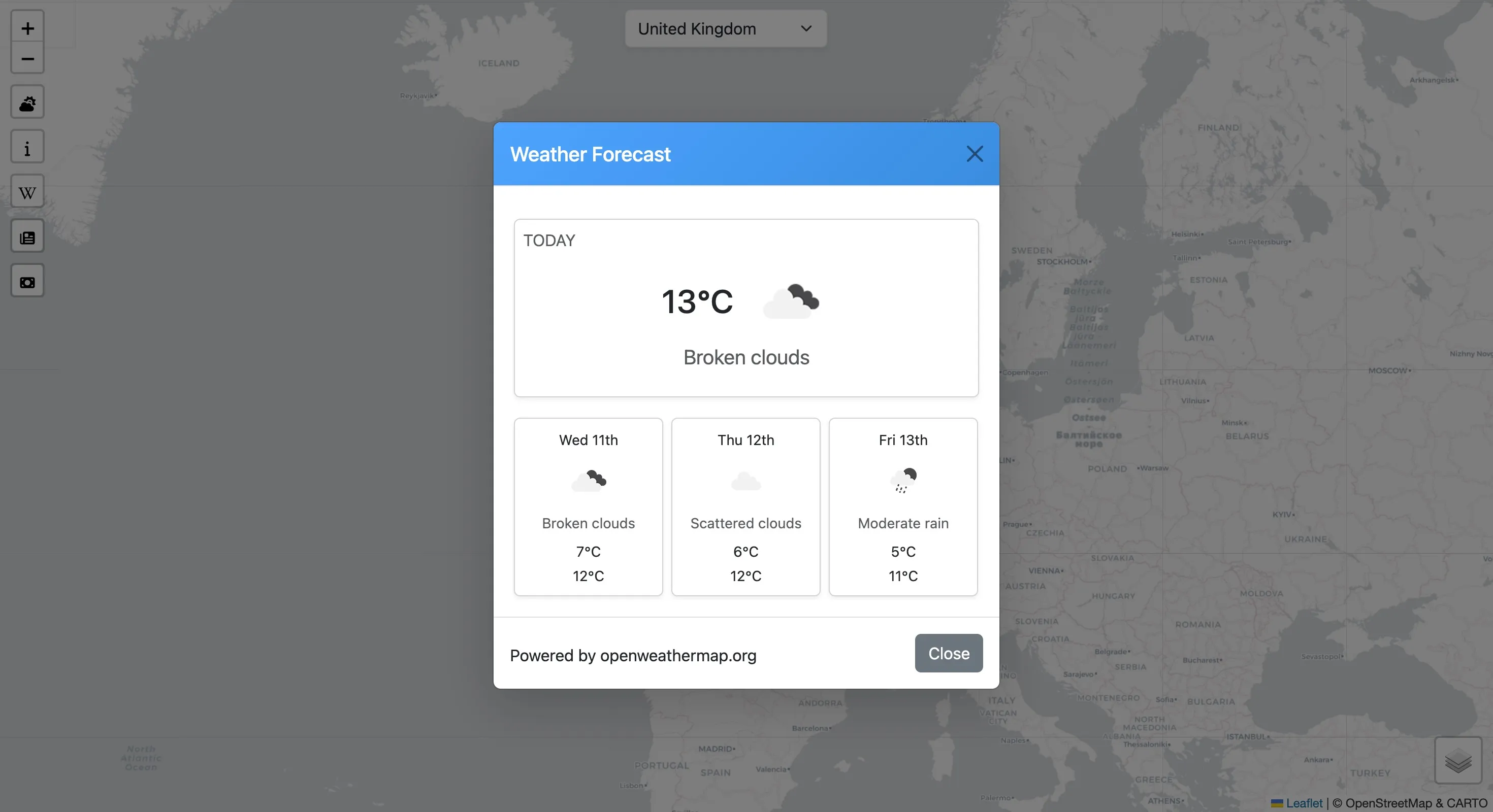 Gazetteer Screenshot 1