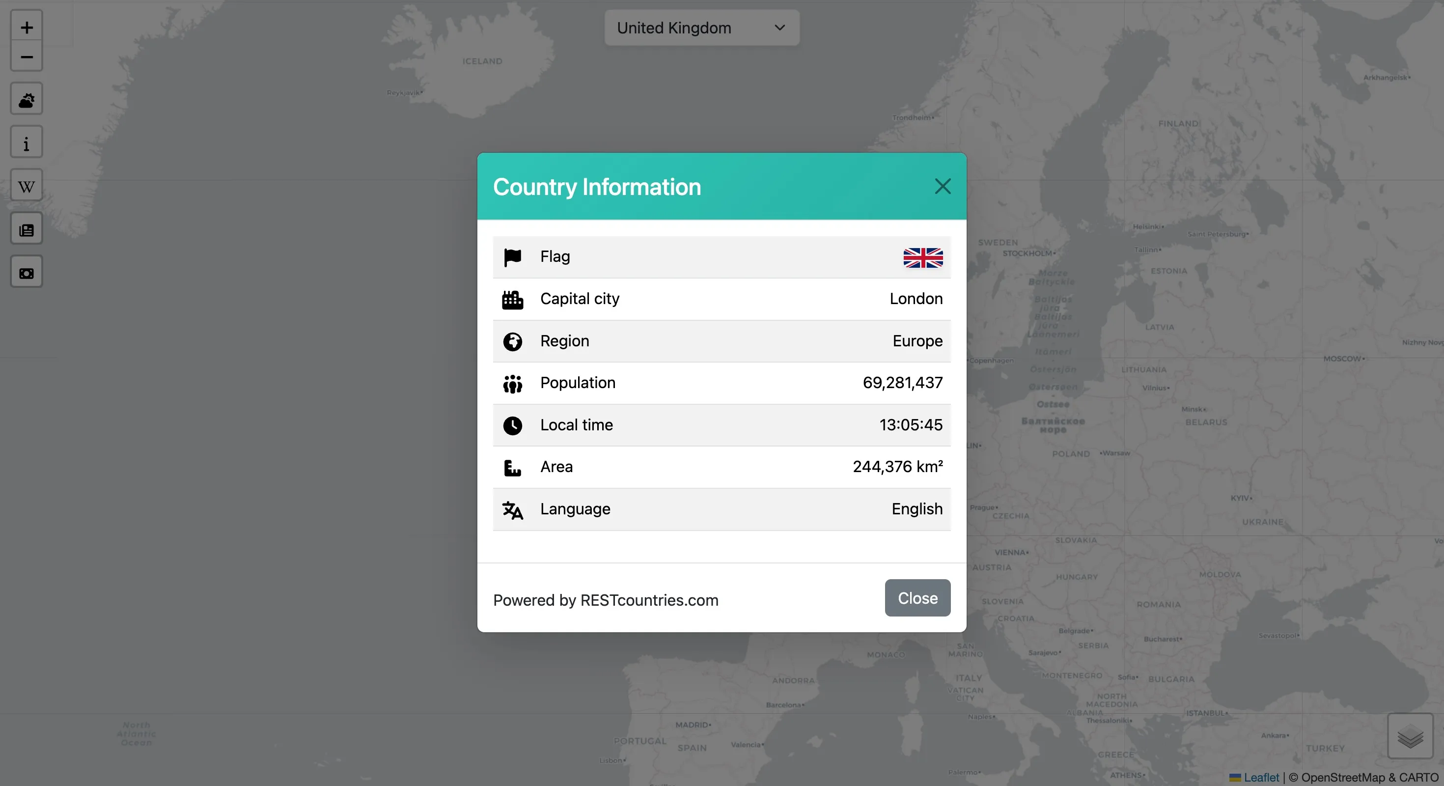 Gazetteer Screenshot 2