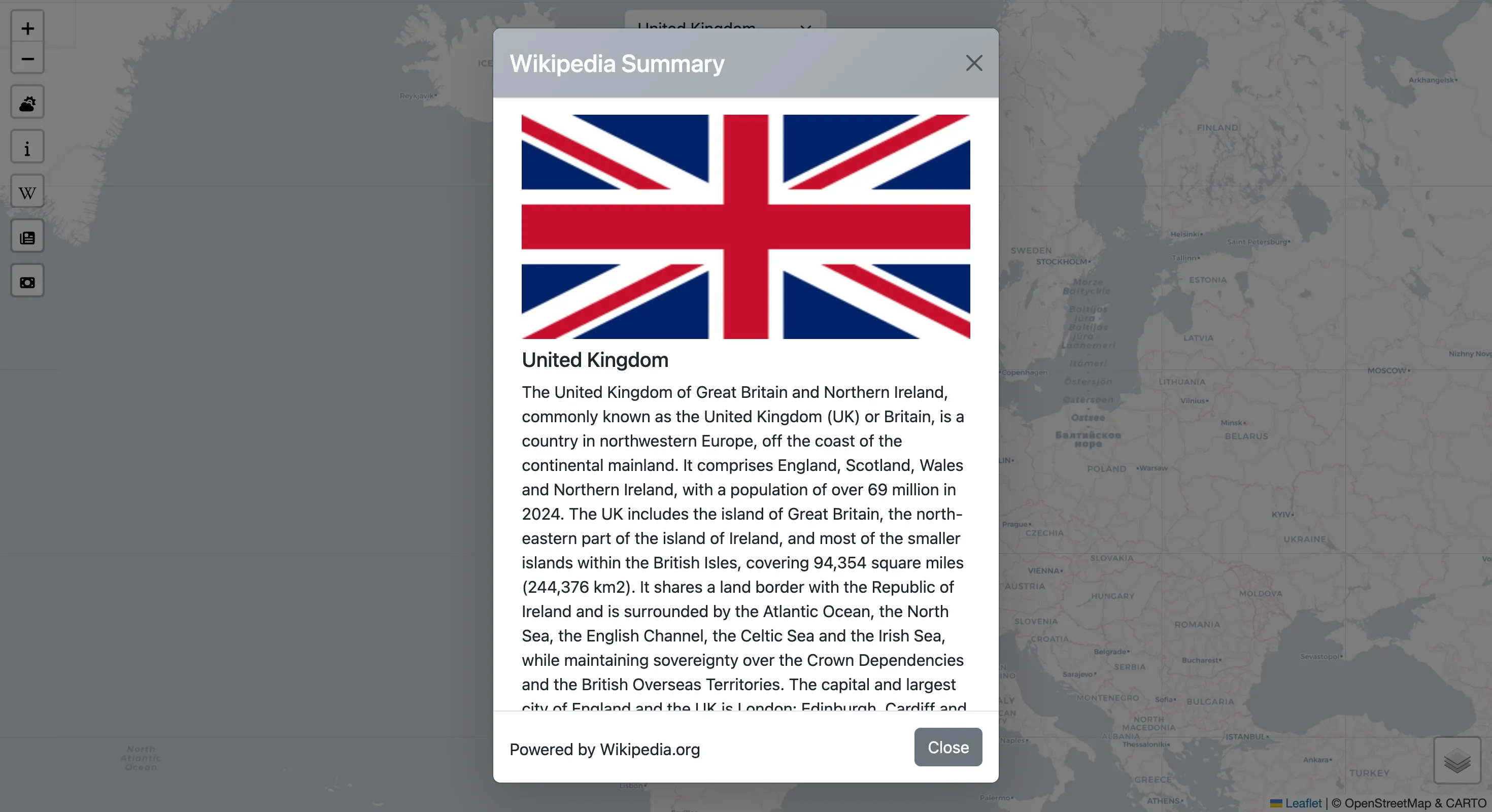 Gazetteer Screenshot 3